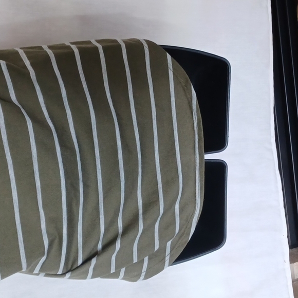 No bad vibes tee - khaki/grey/lilac, high low - Picture 6 of 7